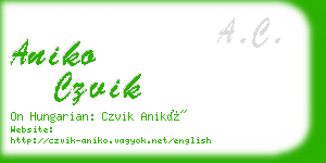 aniko czvik business card